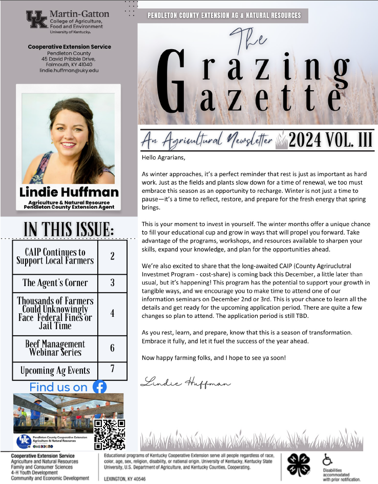 The Grazing Gazette 2024 - Vol. 2 Cover