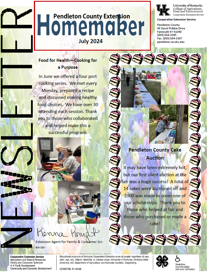 July 2024 Homemaker Newsletter Cover