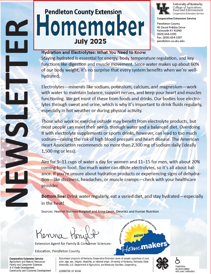 July 2025 Homemaker Newsletter