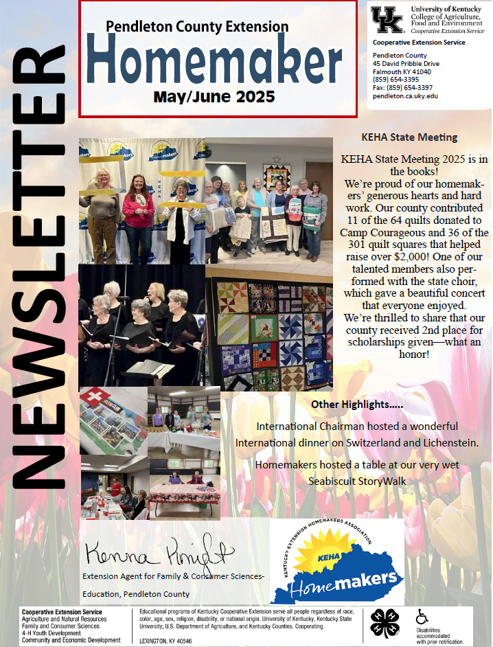 Homemaker May & June 2025 Newsletter