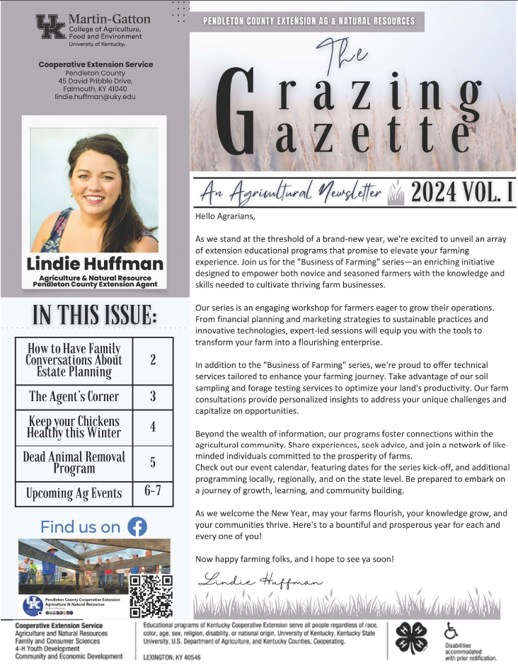 The Grazing Gazette 2024 Vol. 1 Cover